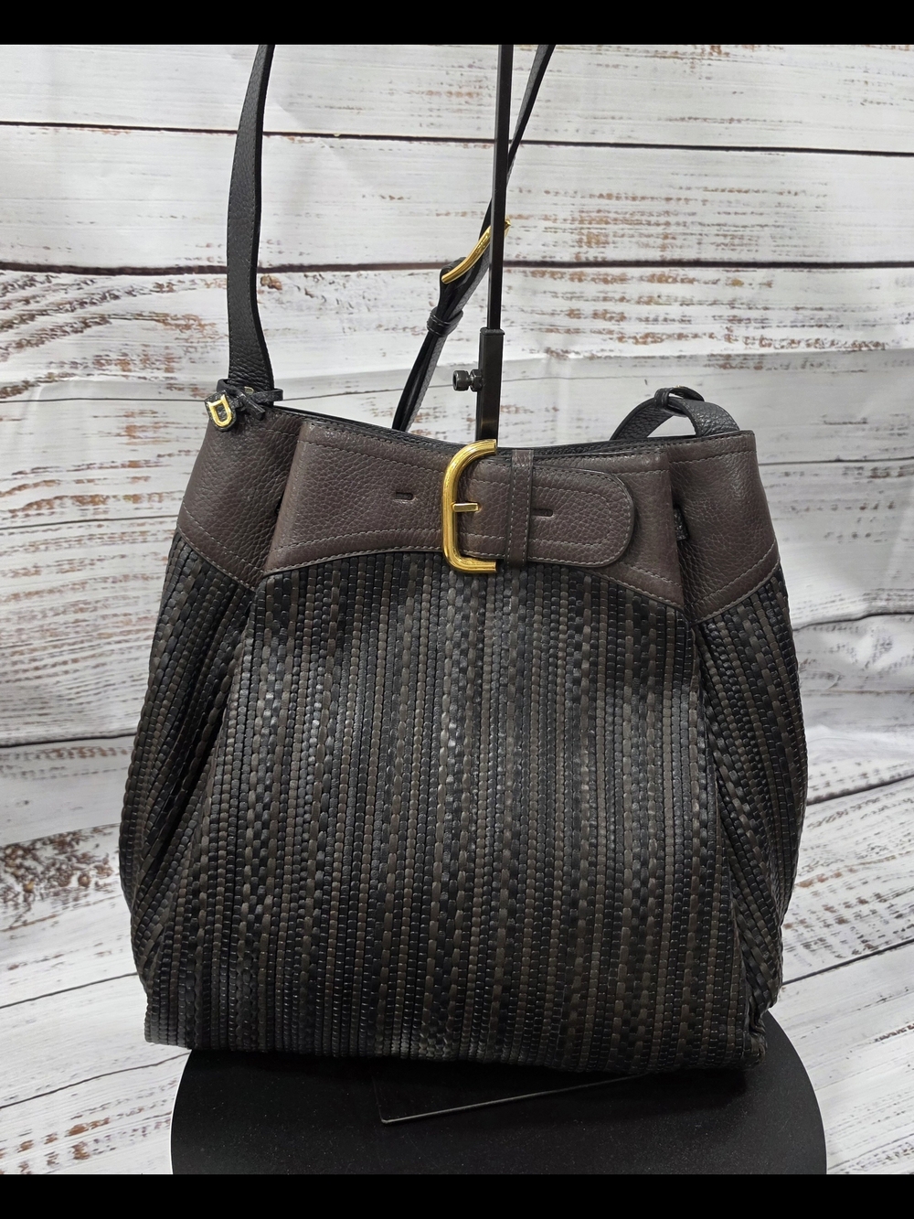 Delvaux Toile de Cuir Bergerac Shoulder Bag - EUC
